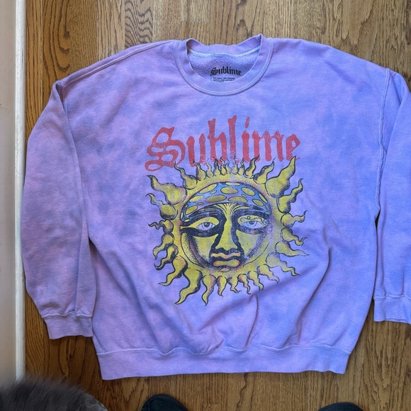 Urban Outfitters Sublime Purple Crewneck Graphic Women's Sweatshirt S/M - Picture 8 of 9